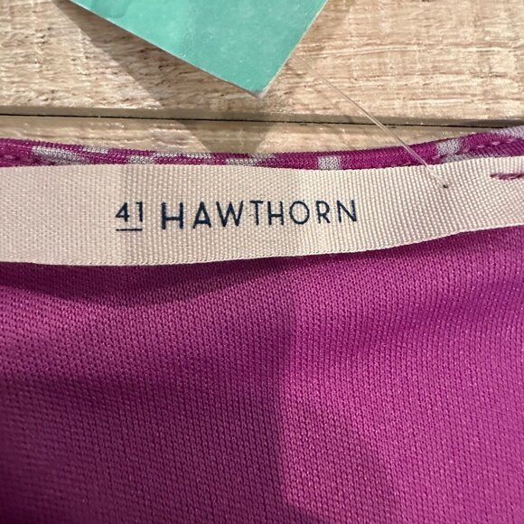 41 HAWTHORN WOMENS PURPLE KASSIDY FAUX WRAP DRESS NEW LARGE - Picture 6 of 9